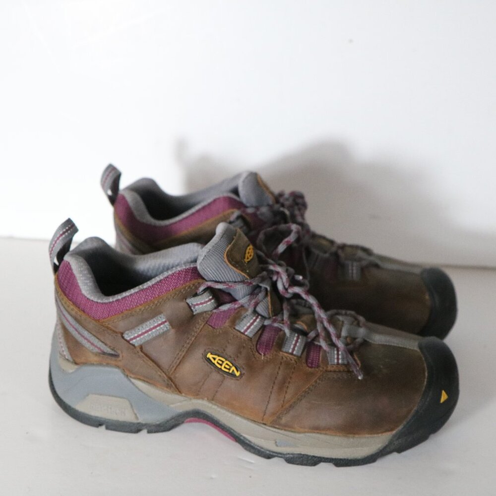 Keen Utility Detroit XT Steel Toe Womens Work Shoe Cascade‎ Brown Leather 9
